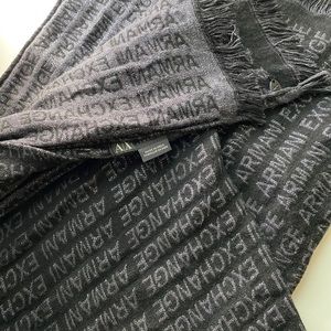 ARMANI Exchange Scarf black & silver